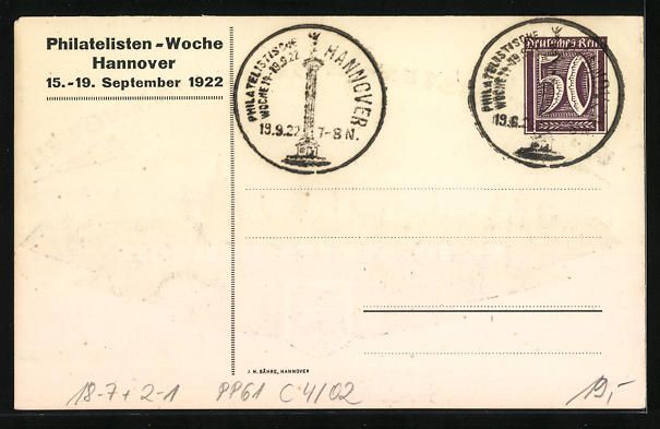 Cancelleria postale: Ganzsache PP61 C4 /02: Hannover, Philate – Usato da Berlin venduto da bartko-reher 1
