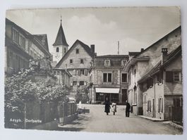Ansichtskarte Aeschi Dorfpartie gelaufen 1945 Zustand gut Rm