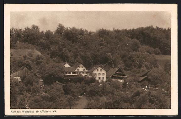 Cartoline postali: AK Affoltern a. A., Kurhaus Wengibad – Usato da Berlin venduto da bartko-reher