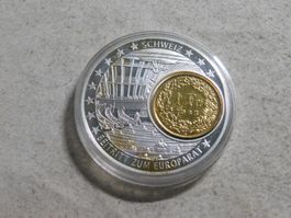Medaille mit Silberfranken 1963 (vergoldet) - Europarat