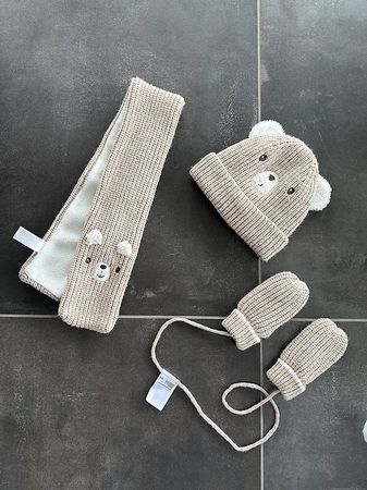 Baby Mütze, Handschuhe und Schal