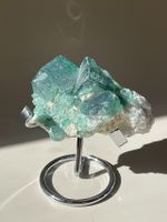 Grüner Fluorit aus yaogangxian Mineralien Stufe inkl.Ständer