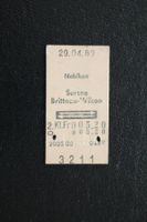SBB - Billett -  Nebikon - Brittnau - Wikon 1989