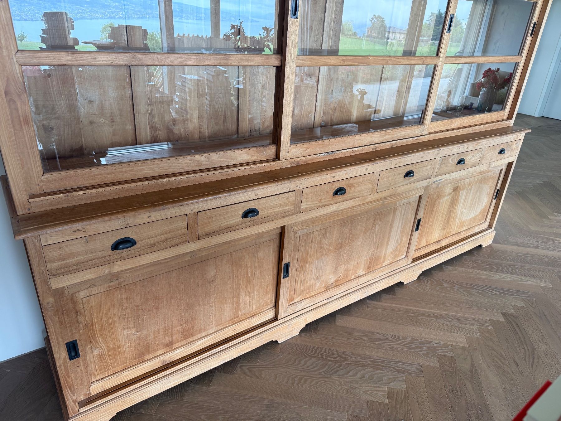 Credenze: Massive Teakholz buffet Vitrinen Schrank – Usato da Feusisberg venduto da ANNEVOO 3