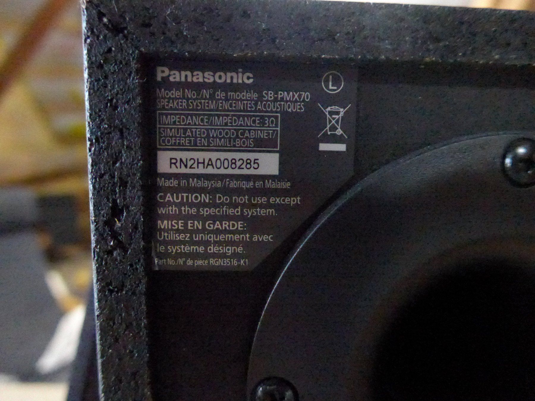 Panasonic Casse acustiche: Panasonic SB-PMX70 Regal-Lautsprecher – Usato da Bözberg venduto da Linuxon 3