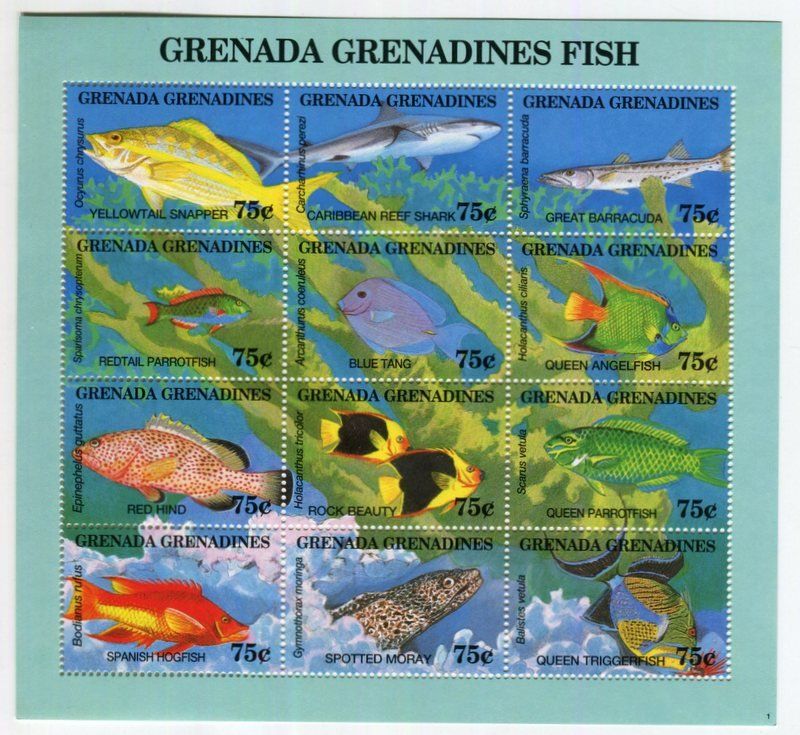 Tous les timbres: Block "Fische". Grenada. – Neuf avec emballage d'origine à Basel par Butsch5