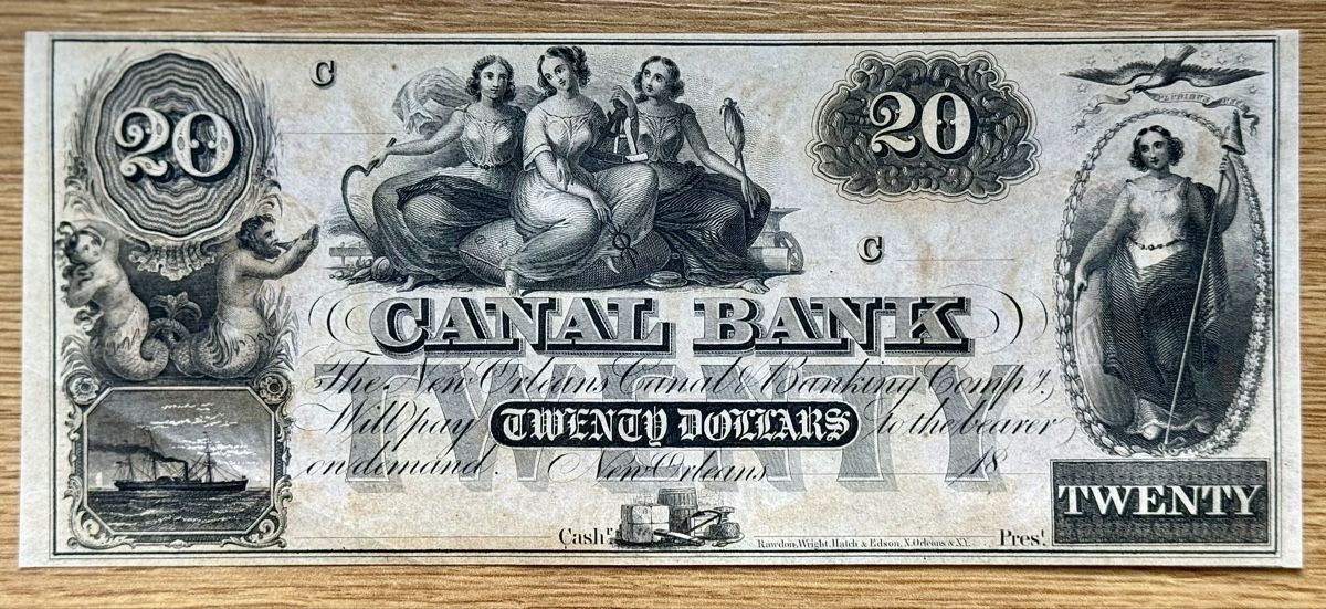 Banconote: 20 Dollars USA 1850!!! aUNC!!! – Nuovo (secondo la descrizione) da Oberentfelden venduto da NunoLouro