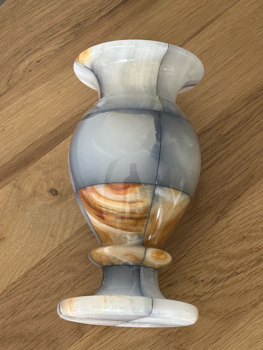 Vasi & Recipienti: Vintage Onyx Patchwork Vase Blau Perfekt! – Usato da Wettingen venduto da Mmccl 6