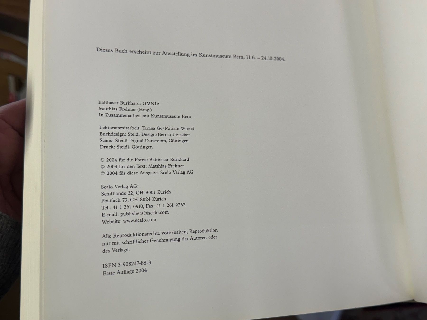 Livres: Balthasar BURKHARD omnia NEU /OVP – Neuf avec emballage d'origine à Bern par Jwpm66 5