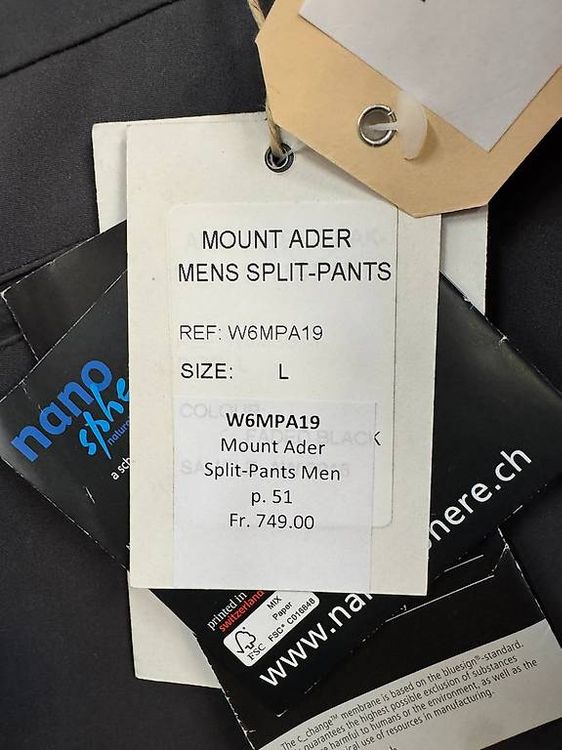 Amundsen Sports Mount Ader Split-Pants Men Herren Gr.L Neu (Neu und ...