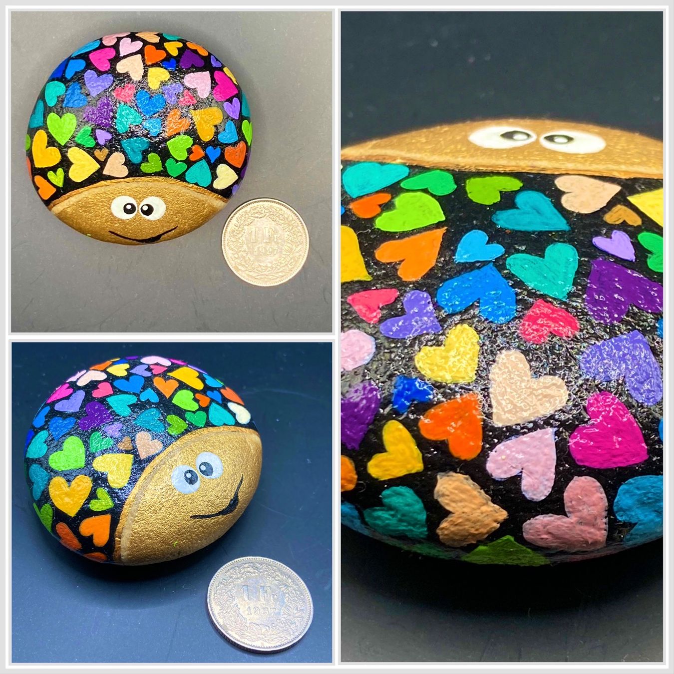 Tutte le decorazioni: Handbemalte Marienkäfer, Glücksbringer, Hochzeit, Gartendeko – Nuovo e nell'imballaggio originale da Vinelz venduto da Viewfinder84 1