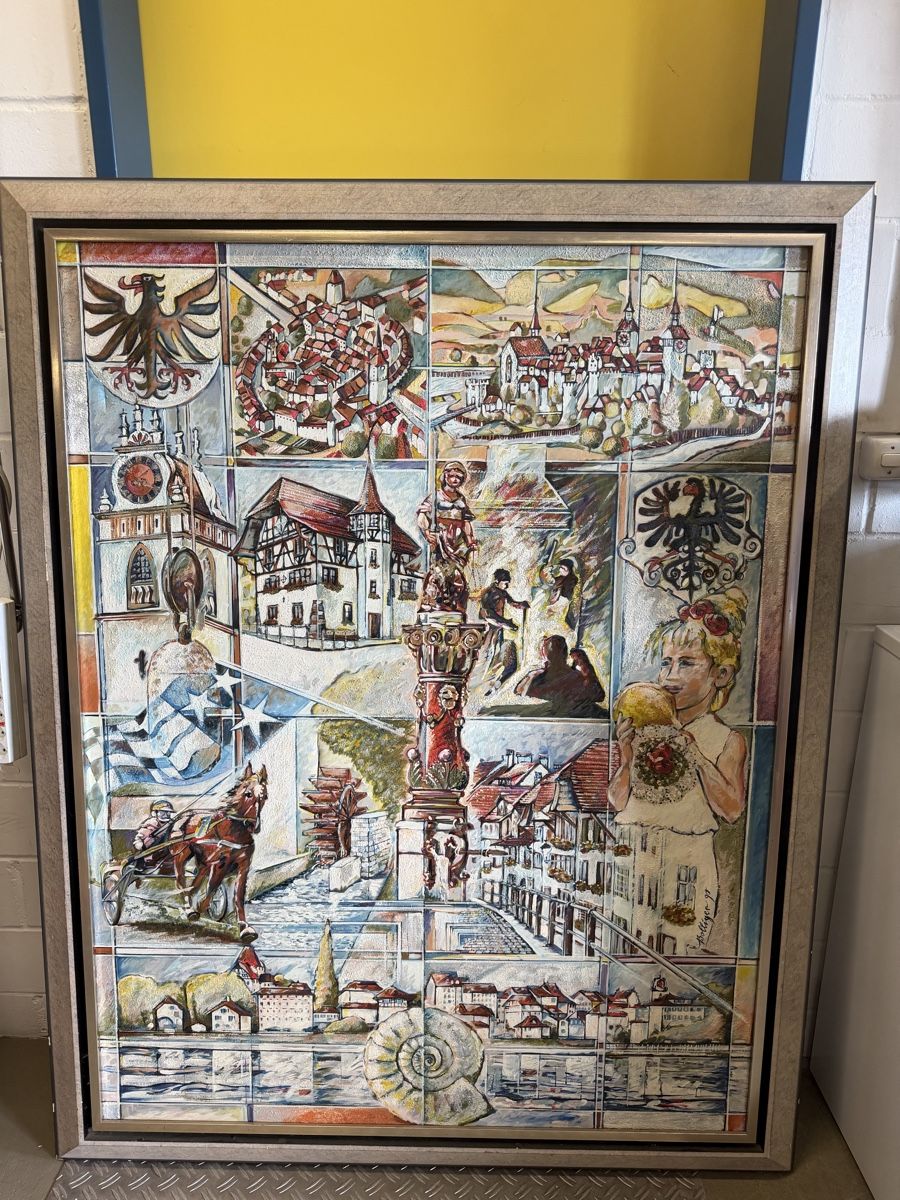 Dipinti: Original Gemälde Bolliger 90, einmalig, 147x117cm – Usato da Strengelbach venduto da RaenAntikDesign