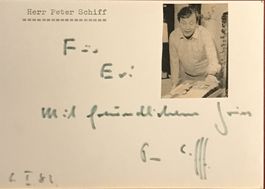 Peter Schiff 1923–2014 Autogramm signiert Karte 10x15cm