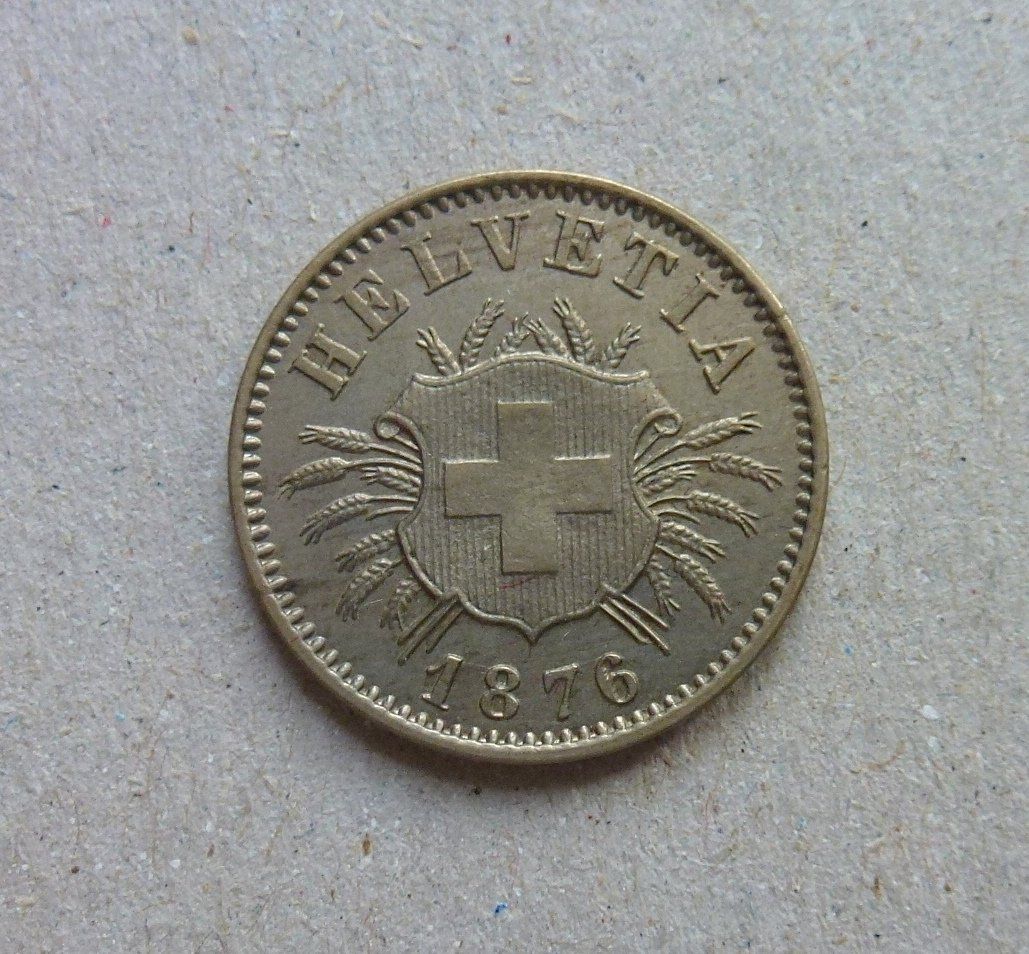 Toutes les monnaies: ++ 5 Rappen 1876, gute Erhaltung – D'occasion à Walkringen par Casablanca777