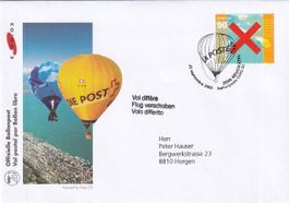 Offizielle Ballonpost EXPO '02 Neuchâtel - Donneloye 2002