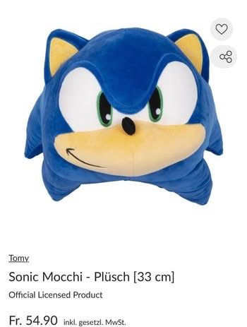Giocattoli: SONIC Set Hedgehog PLÜSCH ca 85cm & klein ca 45cm & Mocchi – Nuovo (secondo la descrizione) da Meggen venduto da AuDa17 9