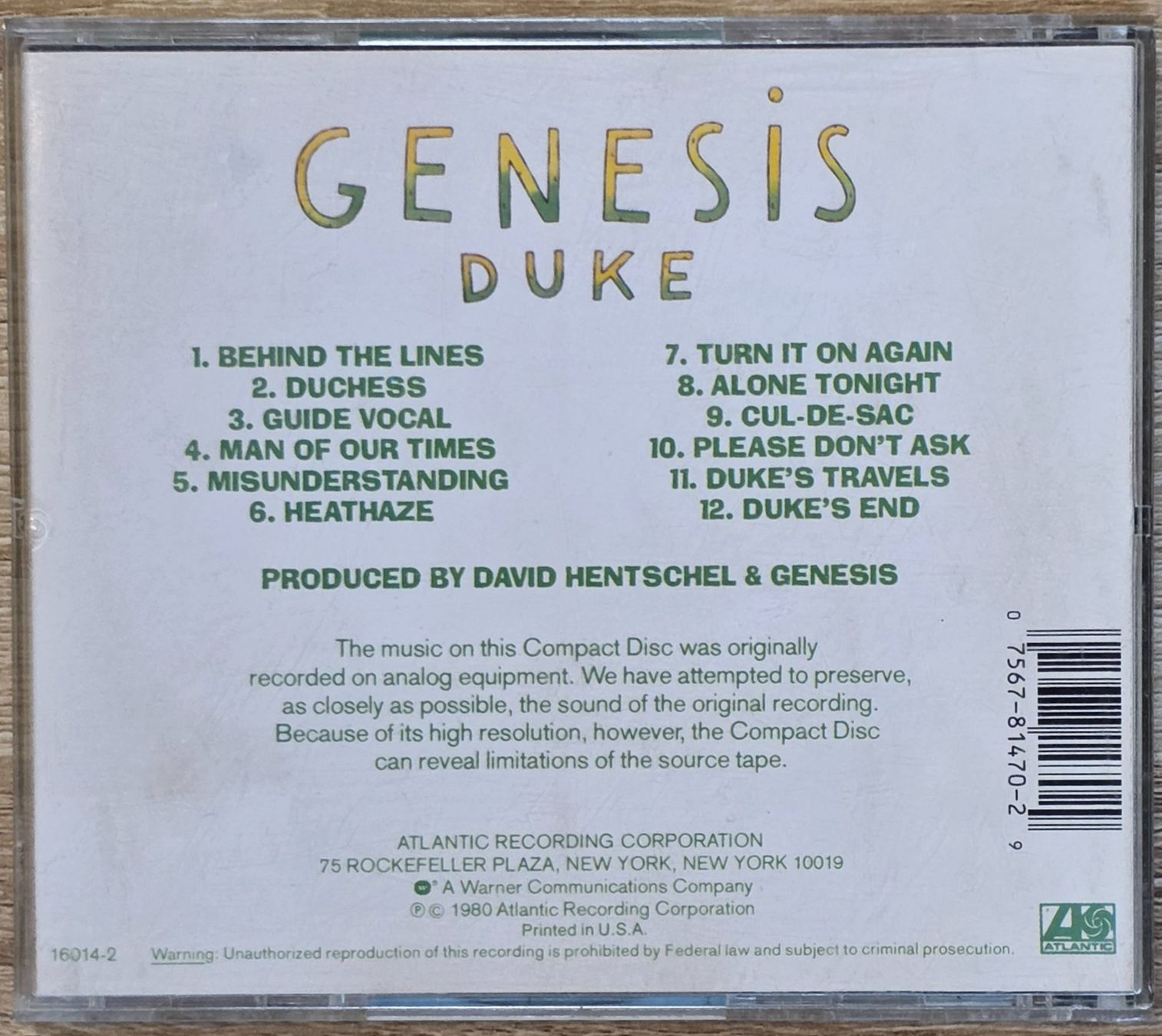 CDs: Genesis Duke – D'occasion à Rohrbach par lod_m58r 1