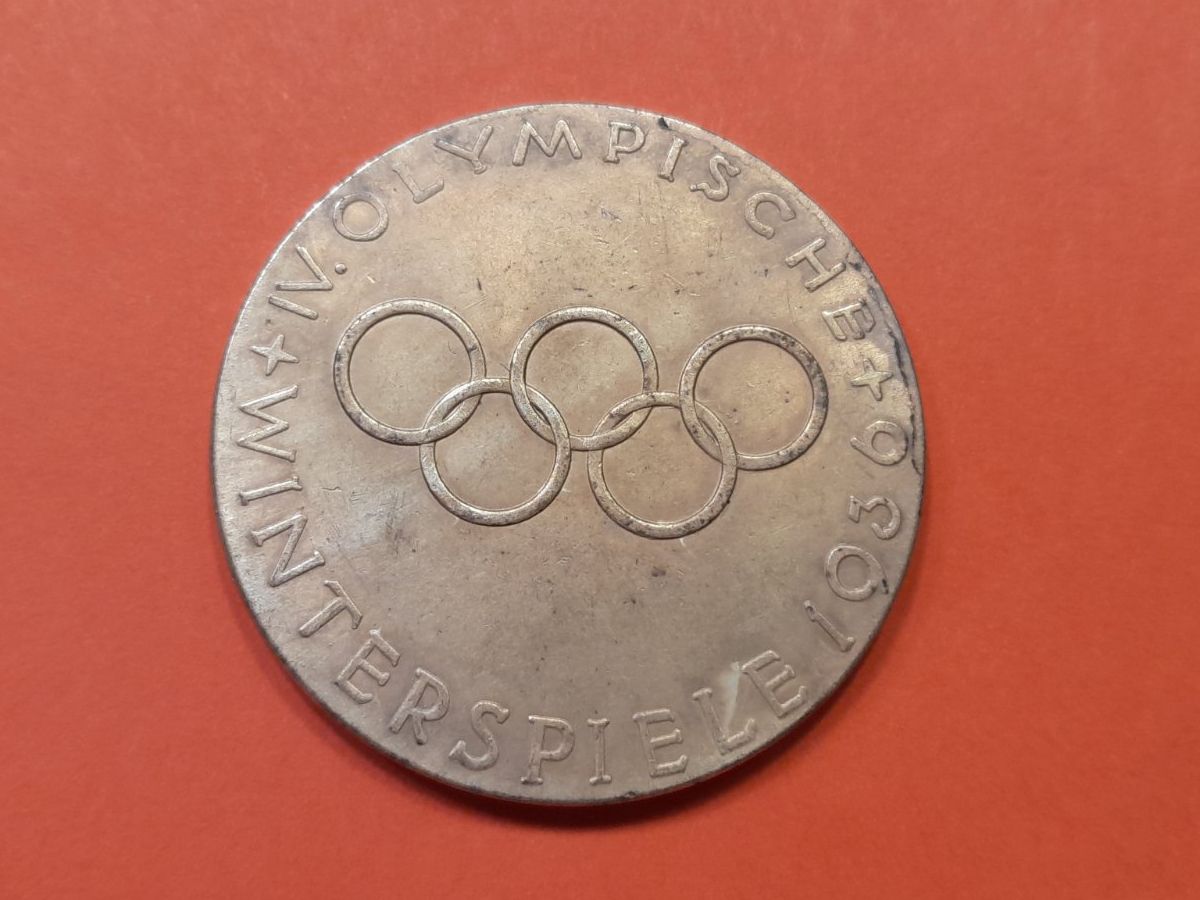 Medaglie: Medaille 1936, Olympische Winterspiele, 37mm – Usato da Aarau venduto da Reto_BA_01 1