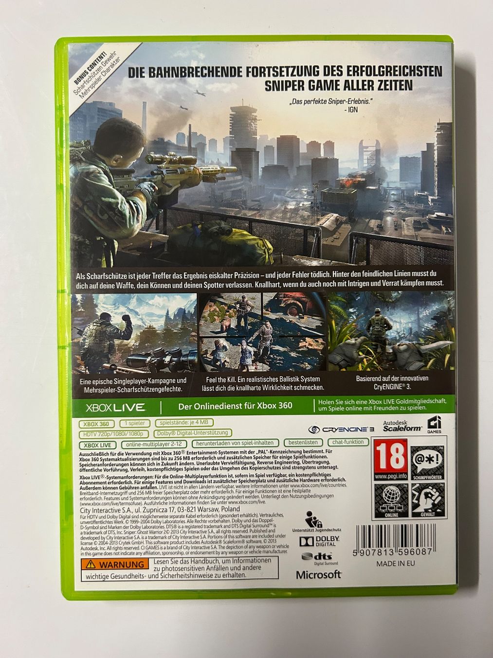 Microsoft Giochi: Sniper 2 Ghost Warrior (Xbox 360) – Usato da Wangen an der Aare venduto da SG94 1