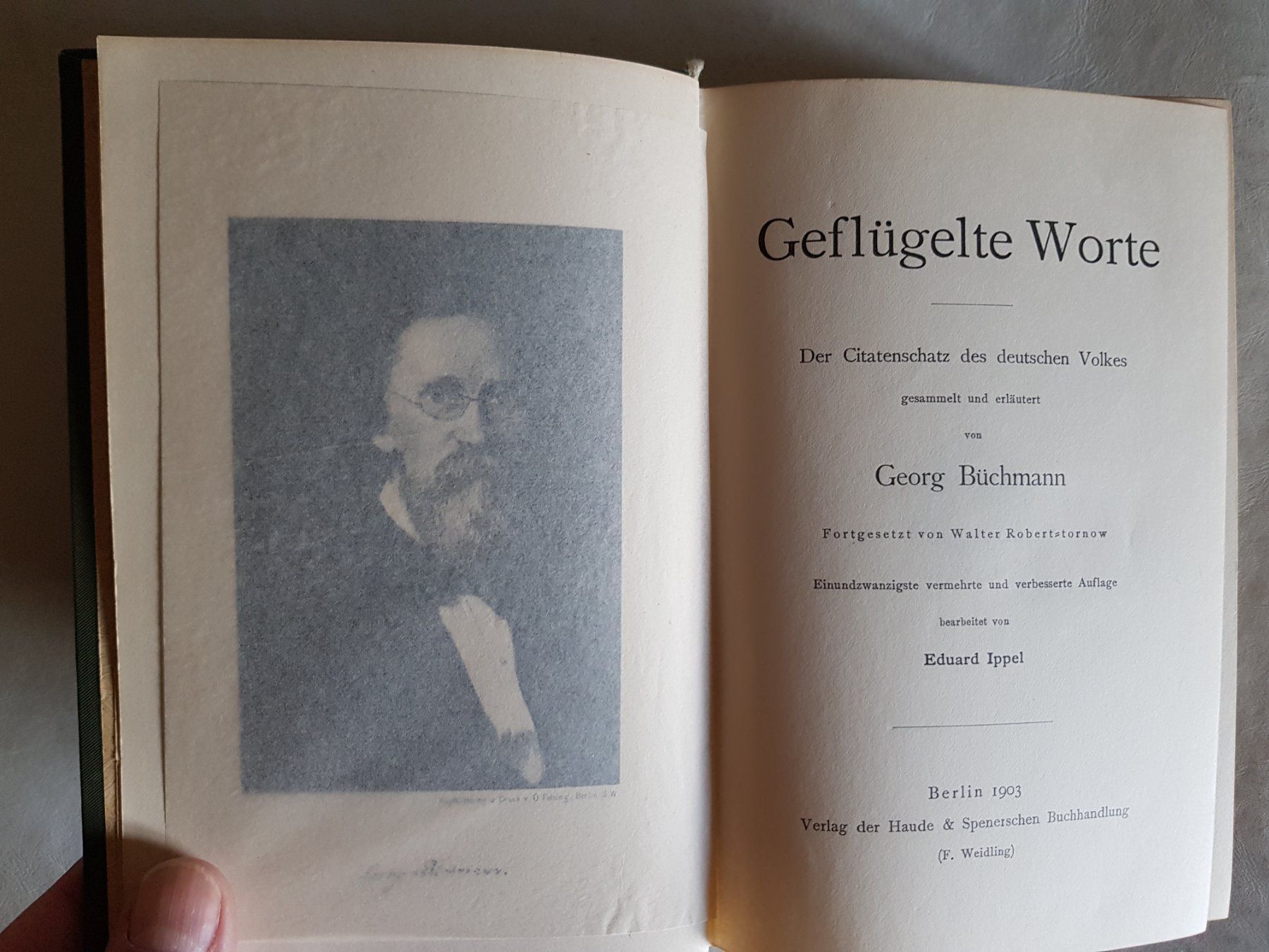 Libri: Geflügelte Worte - Georg Büchmann - 1903 – Usato da Walterswil BE venduto da Lonitti 5