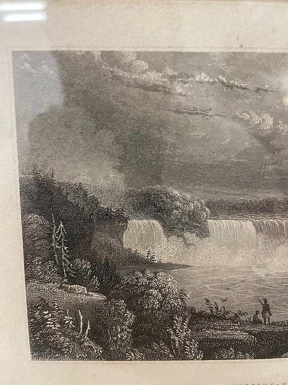 Incisioni: Antiker Stahlstich "Der Niagara-Fall" USA Landschaft – Usato da Obernau venduto da Arche_Noah_Brocki 2