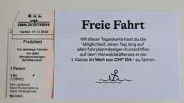 Vierwaldstättersee: Tageskarte 1. Klasse gültig bis 31.12.30