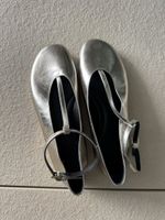 Massimo Dutti Ballerinas in Gold – Grösse 38, ungetragen