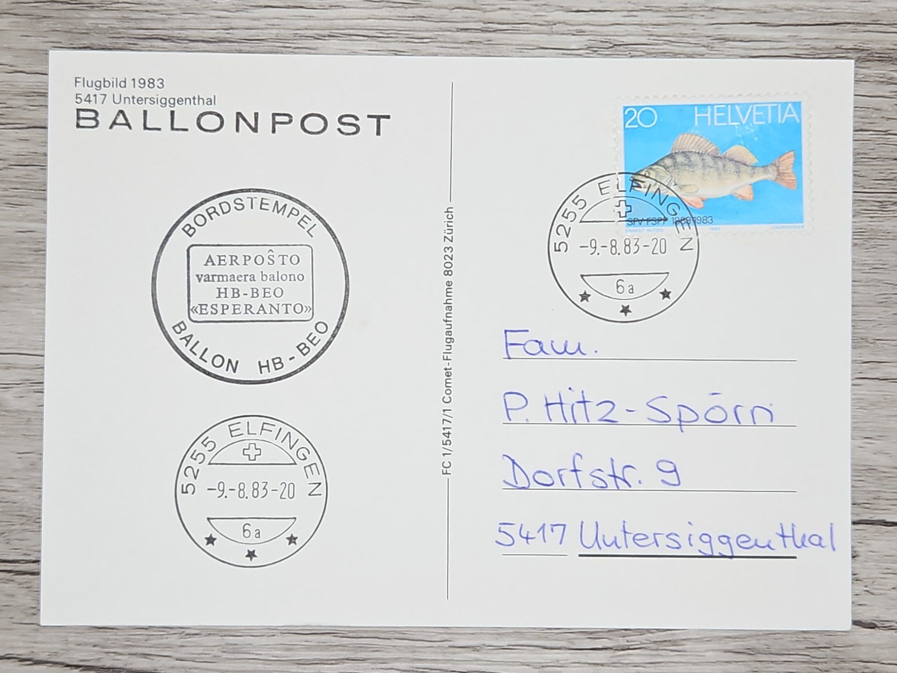 Tutti i francobolli: CL21 Carte Postale + Timbre Suisse 1983 – Usato da Cousset venduto da Patrick_Collections