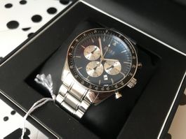 HUGO BOSS ORIG. - BLUE DIAL CHRONOGRAPH TROPHY WATCH NEW !!!