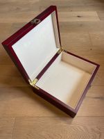 Edle Schmuckbox Holz Rot Samt Innen Gross 27.5cm