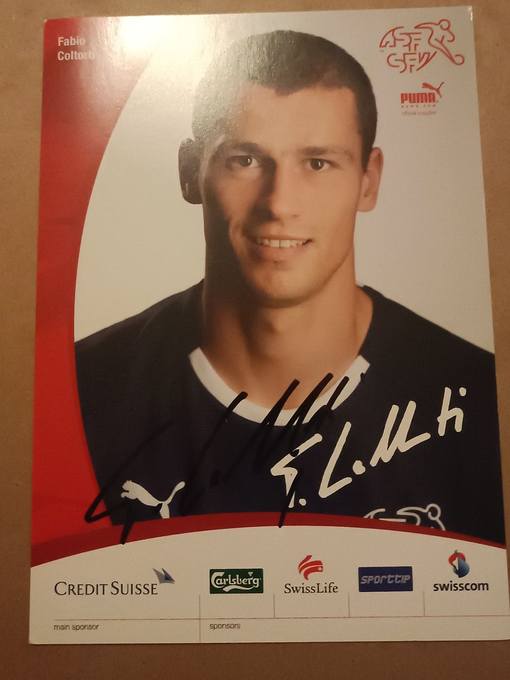 Autografi: Fabio Coltorti - handsigniert SFV Karte – Usato da Menziken venduto da Artographs