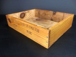 Holzbox, Kiste, Holzkiste, Wandregal Weinkiste, 1987 Vintage