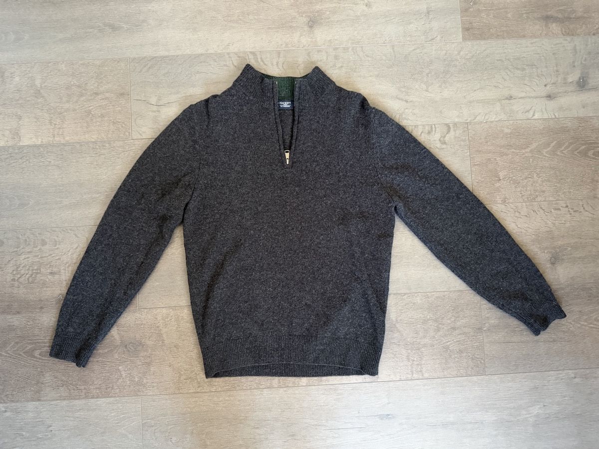 Hackett Maglioni & Felpe: Herren Pullover / Quarterzipper Hackett grau Grösse M  – Usato da Winkel venduto da cepunkt