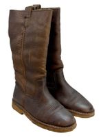 Bottes TBS fourrées en cuir marron. Pointure 39