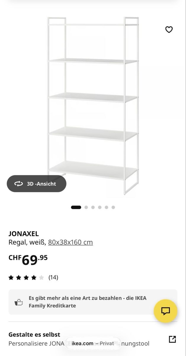 Scaffali: JONAXEL Regal weiss – Usato da Uster venduto da Duffy_a23