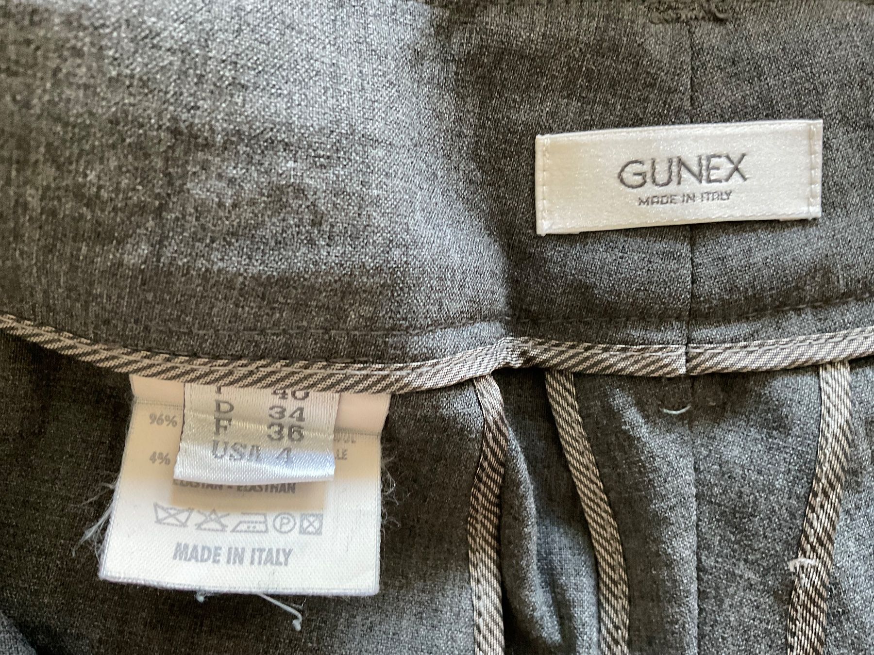 Pantalons: GUNEX by Brunello Cucinelli Wolle Hose Gr 34, it 40 grau – D'occasion à Urdorf par alda02 6