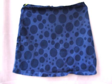 Gr. 34 CACHE Rock Minirock blau, Punkte Bund-->37cm L41cm
