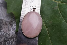 Rosenquarz oval Anhänger   Ab 1.-