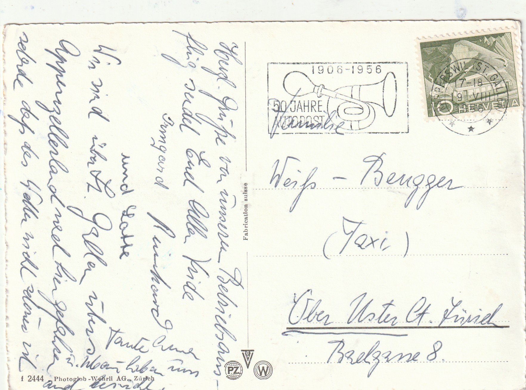 Cartoline postali: Rapperswil - Schiff – Usato da Lumbrein venduto da made02 1