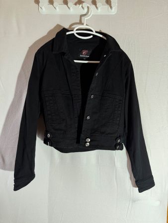 schwarze Jeans Jacke von Cherry Jeans Gr. L