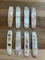 8 Perlmuttspangen Freshwater ca. 80mm