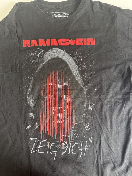 Rammstein T-Shirt Ufficiale Zeig Dich - Maglietta In Cotone Con Stampa Petto E Schiena, Colore Nero, Taglie M-XXL