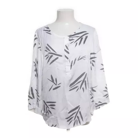 Bluse NILE weiss grau mit Muster Grösse M 