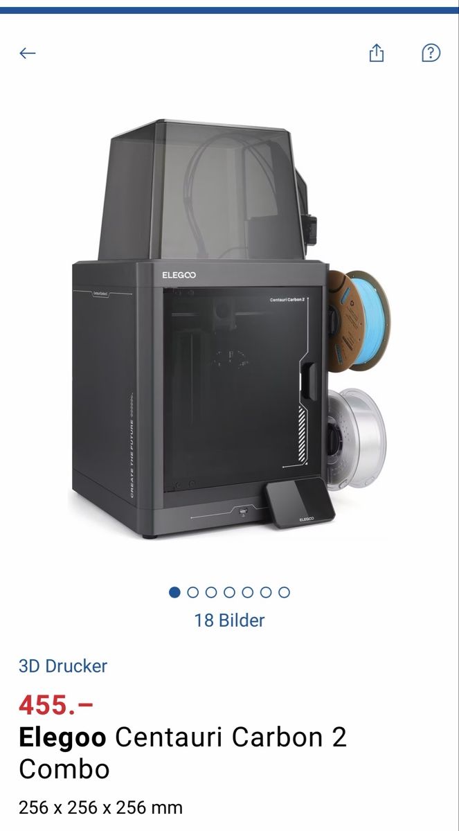 Elegoo Imprimante 3D: 3D Drucker Elegoo Centauri Carbon 2 Combo 256x256x256mm – Neuf (Voir description) à Heimberg par cmfr84 7