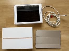 Apple iPad (6. Gen.) 32GB Wi-Fi Roségold mit Zubehör