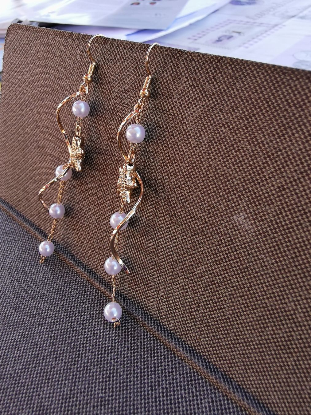 Boucles d'oreille: Süsse Seestern/Perlen Ohrhänger – Neuf (Voir description) à Egnach par WalNic 1