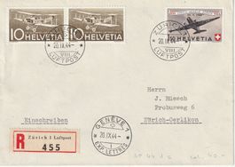 SF 44.1c, ZURICH - GENÈVE, Fr 40.--