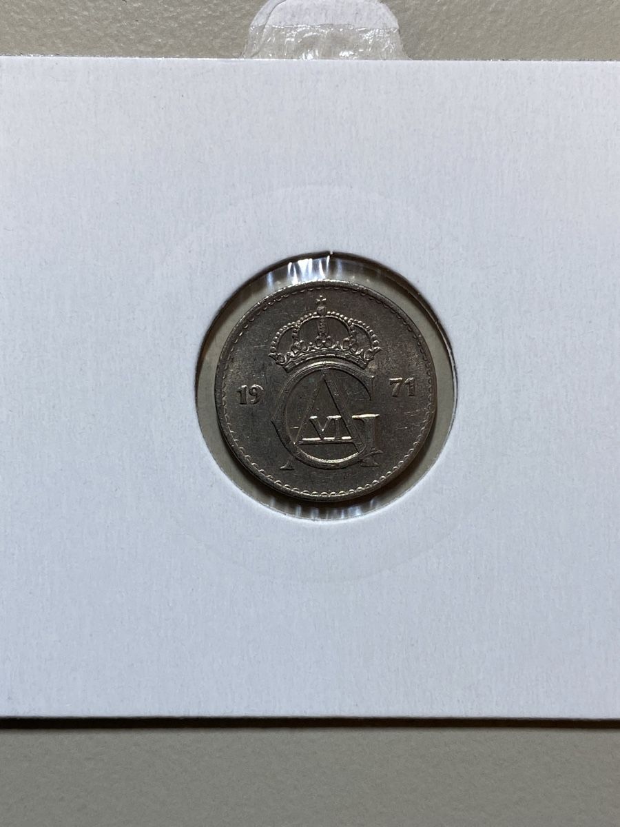 Tutti le monete: Suède - 25 Öre - 1971 – Usato da Payerne venduto da Mike1682 1
