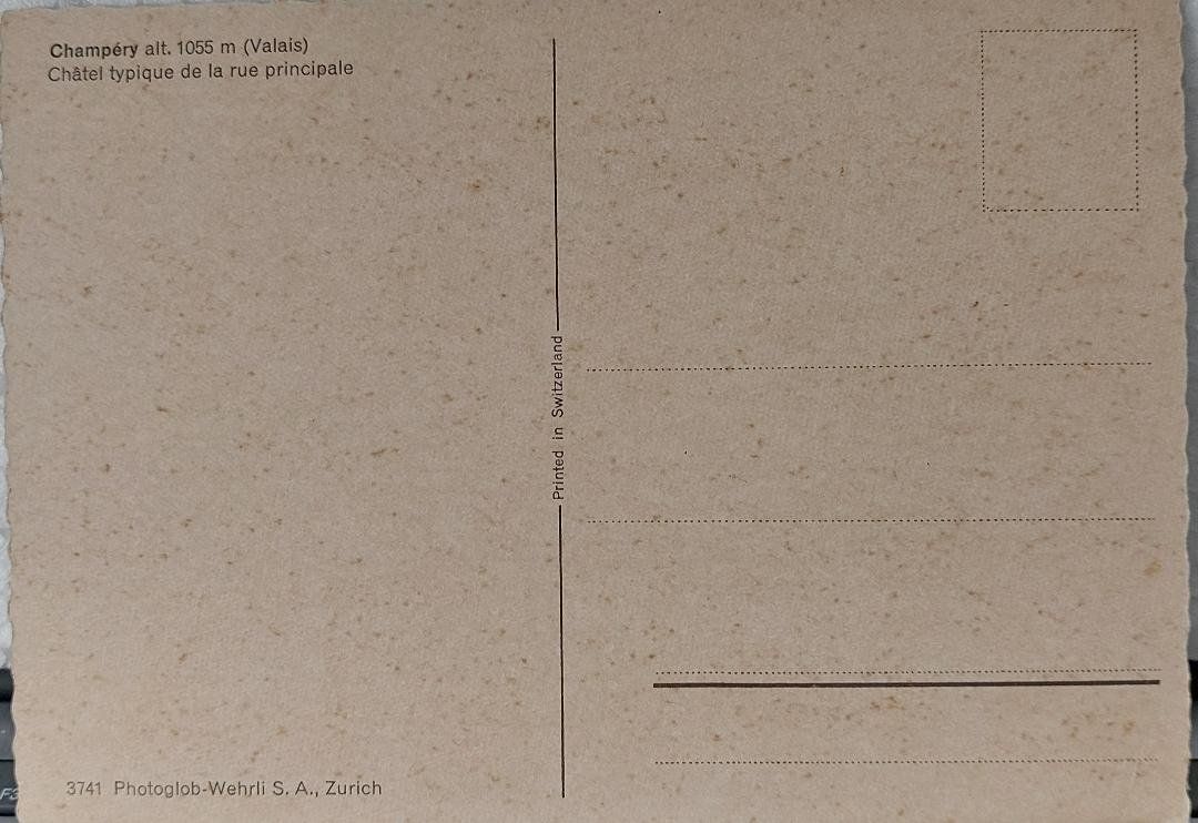 Cartoline postali: CHAMPÉRY - Restaurant "Le Centre" – Usato da Delémont venduto da Domdom1 1