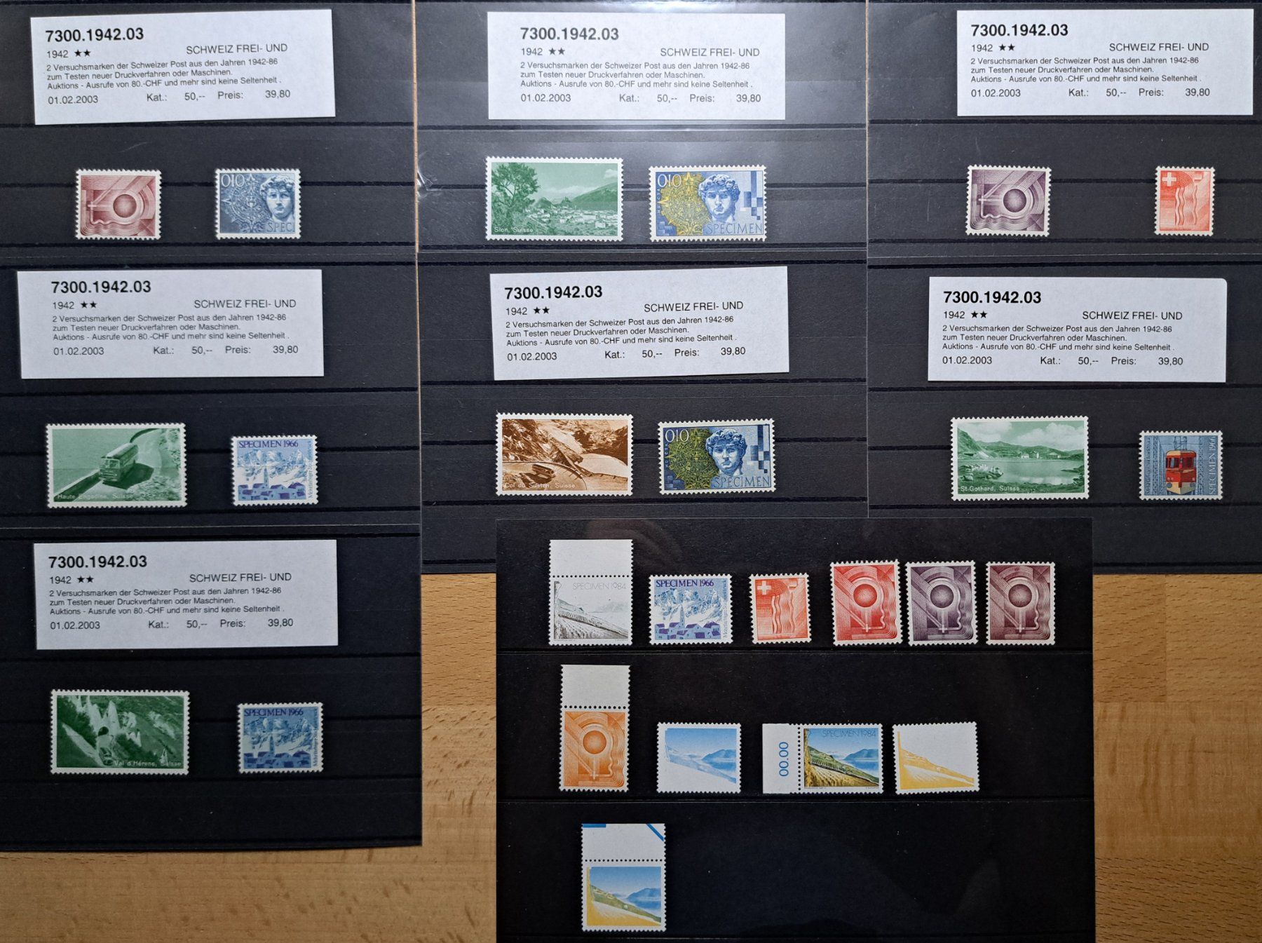 Tous les timbres: Lot Versuchsmarken / Probedrucke ** – D'occasion à Unterägeri par PhilatelieStudiger